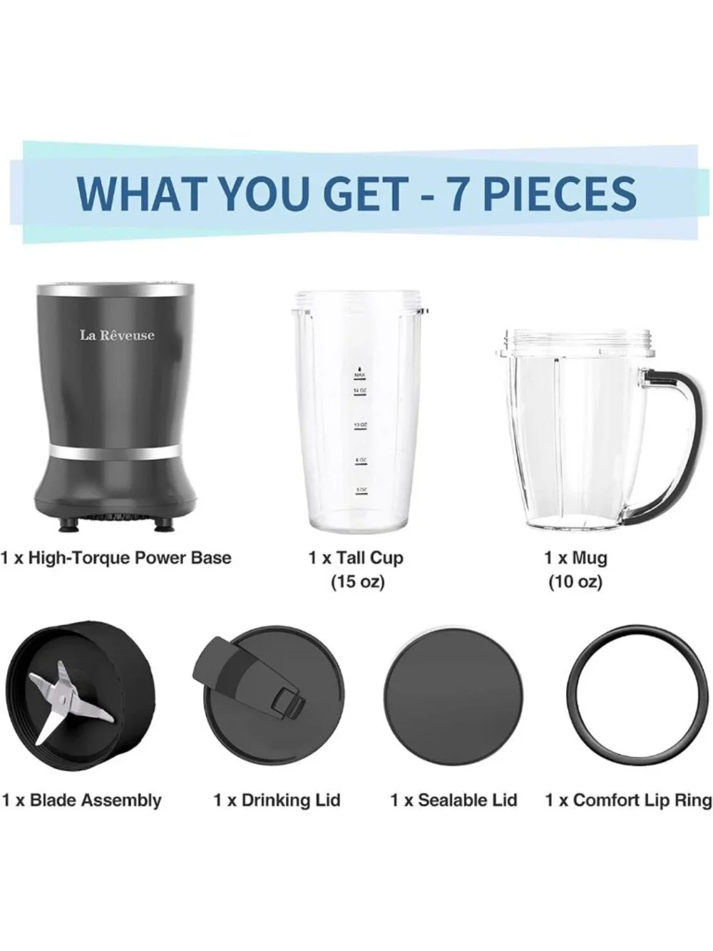 Compact Personal Smoothie Blender Set - 250W, BPA-Free, Perfect for Shakes